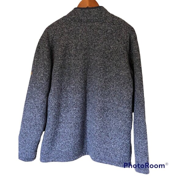 Orvis Blue Knit Pullover 1/4 Zip Sweater Sherpa Lined Gorpcore Cozy - Picture 6 of 10